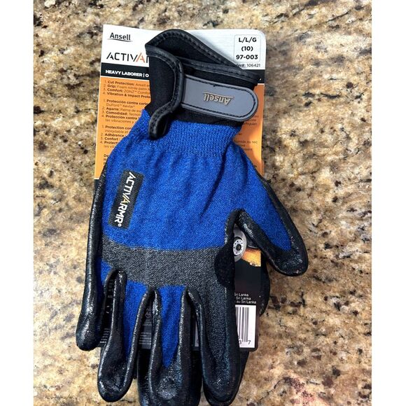 Ansell Activ Armr Gloves 97-003 Size L Mechanic NEW NWT - Picture 2 of 2